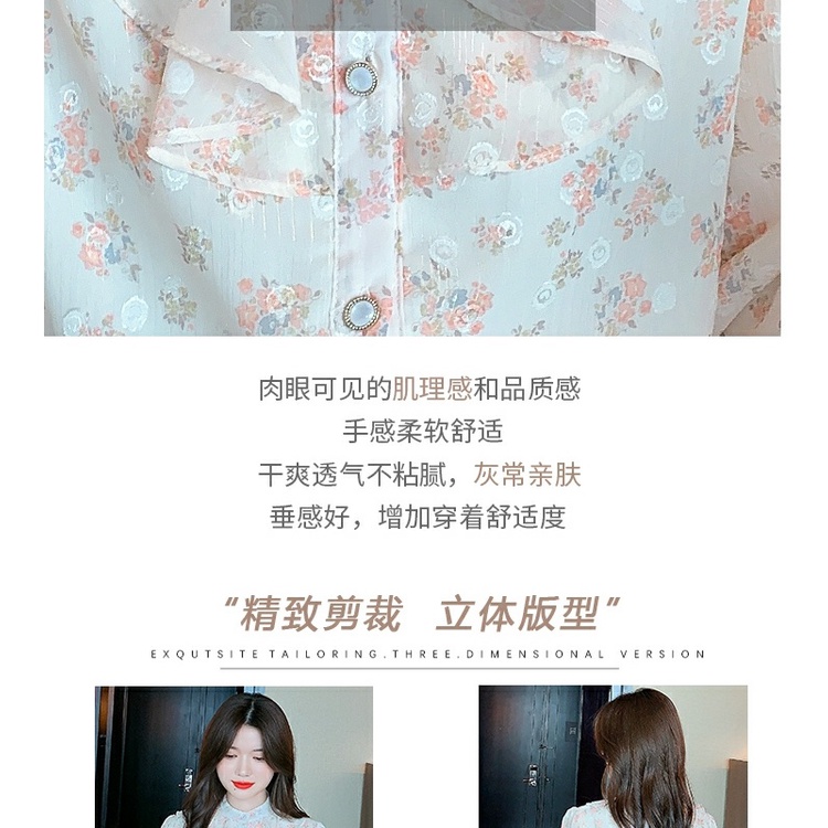 Áo Sơ Mi chiffon In Hoa Thời Trang Mùa Thu 2023 Cho Nữ