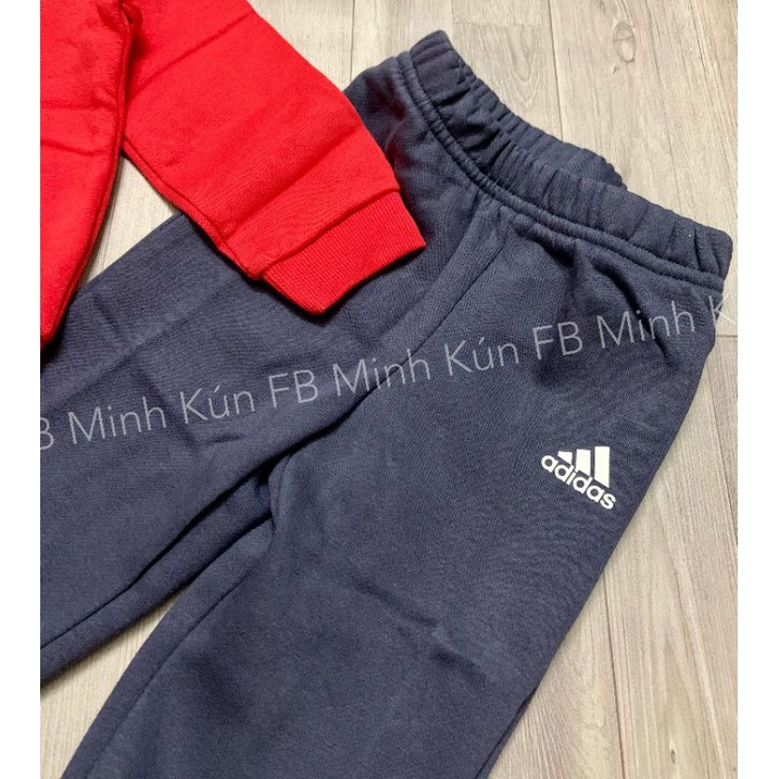 Set áo quần nỉ lót bông thu đông bé trai Adidas Auth