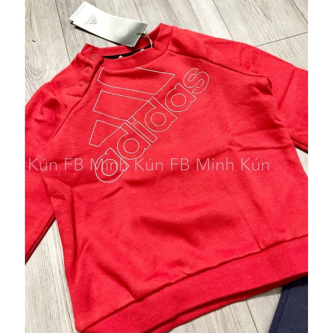 Set áo quần nỉ lót bông thu đông bé trai Adidas Auth