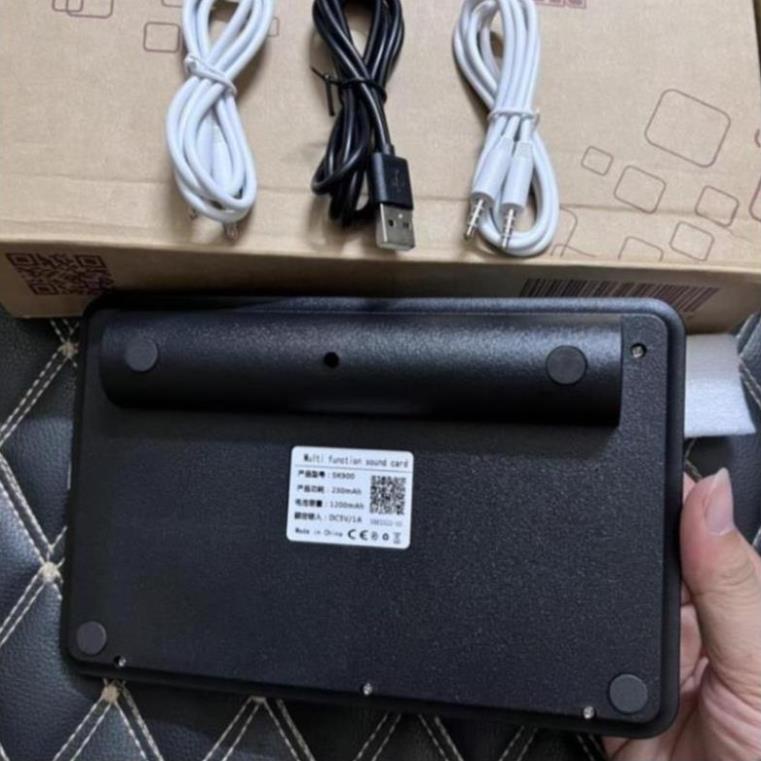 Bộ Mic Hát Livestream Sound Card K900 Và Micro BM900 Có Bluetooth Tặng dây Live 3 màu và Tai Nghe 6s Bảo Hành 12 Tháng