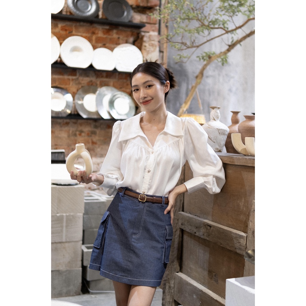 ZIEL Sơ mi lụa phong cách cổ điển Pháp | Charlie Shirt
