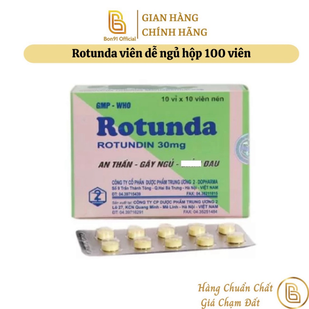 Rotunda viên dễ ngủ hộp 100 viên