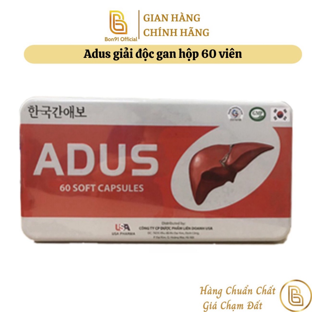 Adus giải độc gan hộp 60 viên USA Nhập khẩu Mỹ (hộp sắt cao cấp)