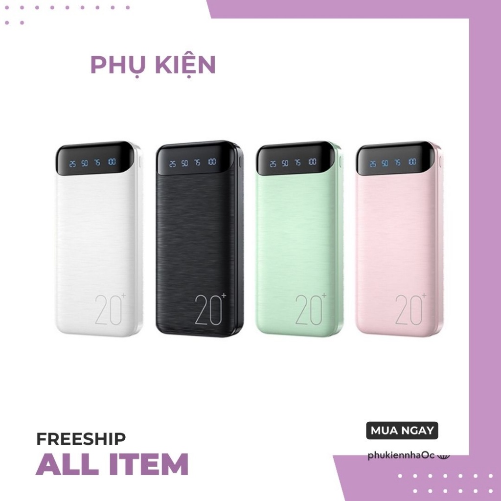 Sạc dự phòng tích hợp màn hình Led Dung Lượng 10000MAH WK-161 + 12 Tháng BH taphoanhaso