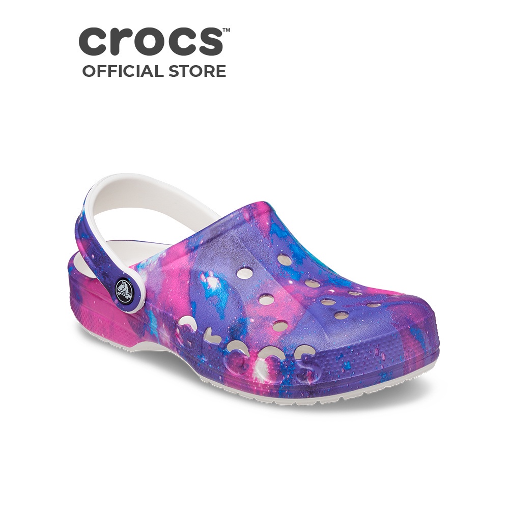 Giày Clog Unisex Crocs Seasonal Printed Baya - White
