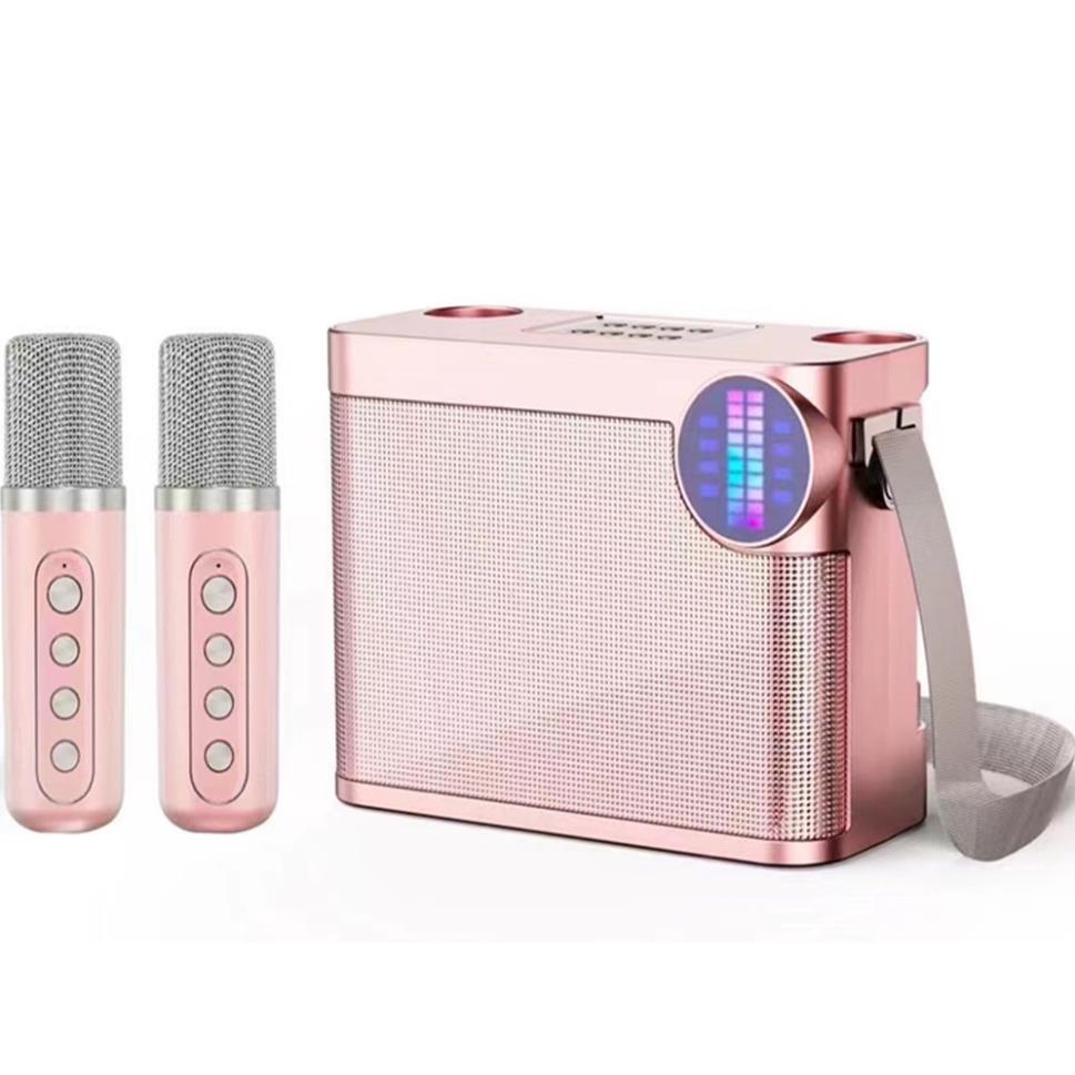 Loa karaoke Kèm Micro Bluetooth YS-214 có 2 micro màn hình Led Nháy Theo Nhạc, Thẻ nhớ TF USB cổng AUX 3.5 taphoanhaso