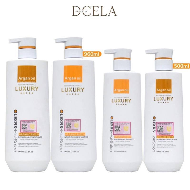 Olexrs Luxury Hair Salon - Cặp Dầu Gội Xả Olexrs Luxury Hair Salon 960ml Dưỡng Tóc Mềm Mượt Phục Hồi  Tóc Hư Tổn