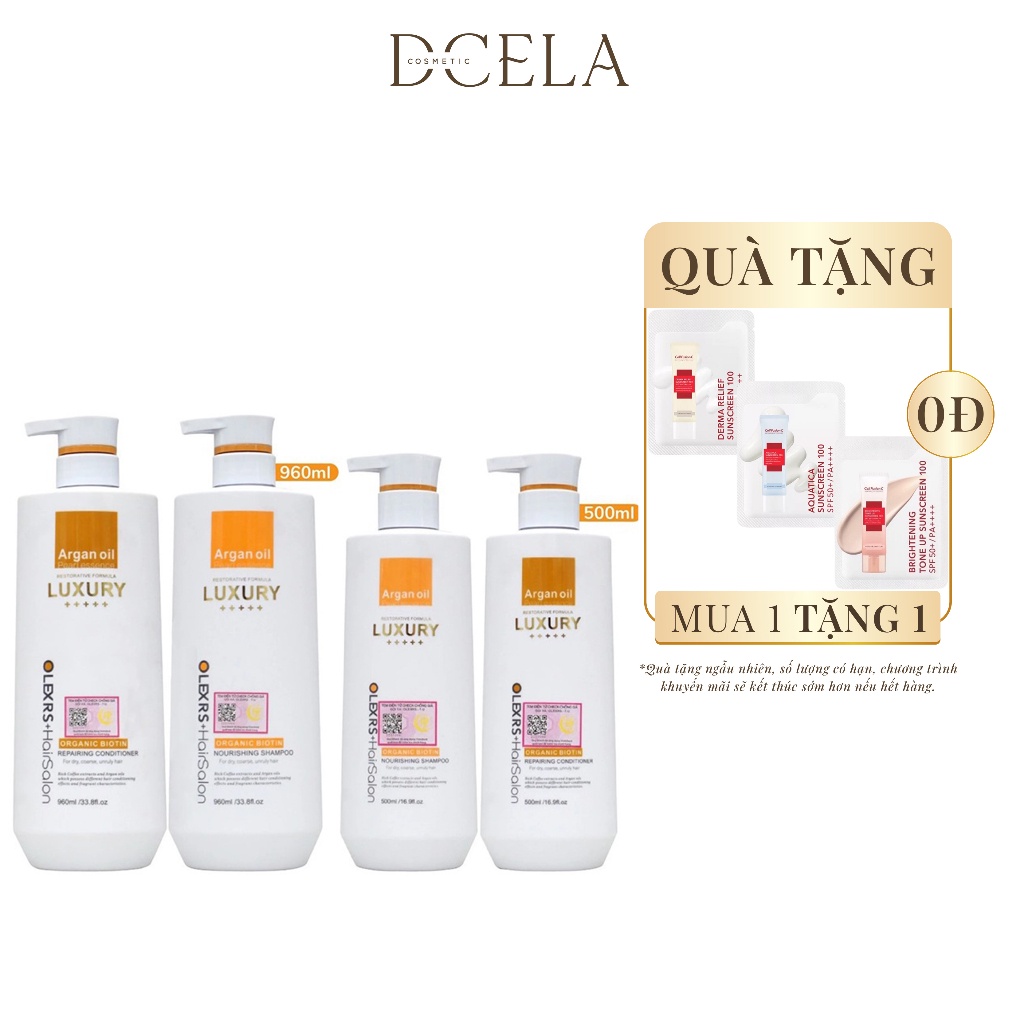Olexrs Luxury Hair Salon - Cặp Dầu Gội Xả Olexrs Luxury Hair Salon 960ml Dưỡng Tóc Mềm Mượt Phục Hồi  Tóc Hư Tổn