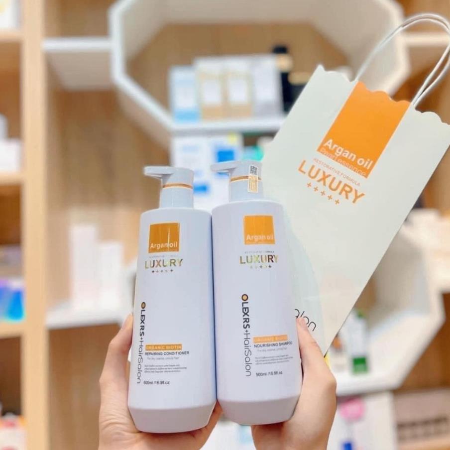 Olexrs Luxury Hair Salon - Cặp Dầu Gội Xả Olexrs Luxury Hair Salon 960ml Dưỡng Tóc Mềm Mượt Phục Hồi  Tóc Hư Tổn