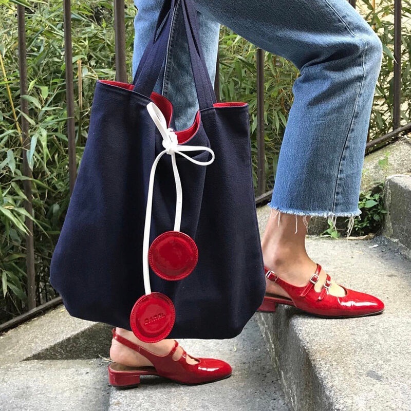 Giày Xăng Đan Gót Thấp Hở Mũi Chất Liệu Da Phong Cách Pháp Thời Trang Mùa Xuân 2023 Cho Nữ