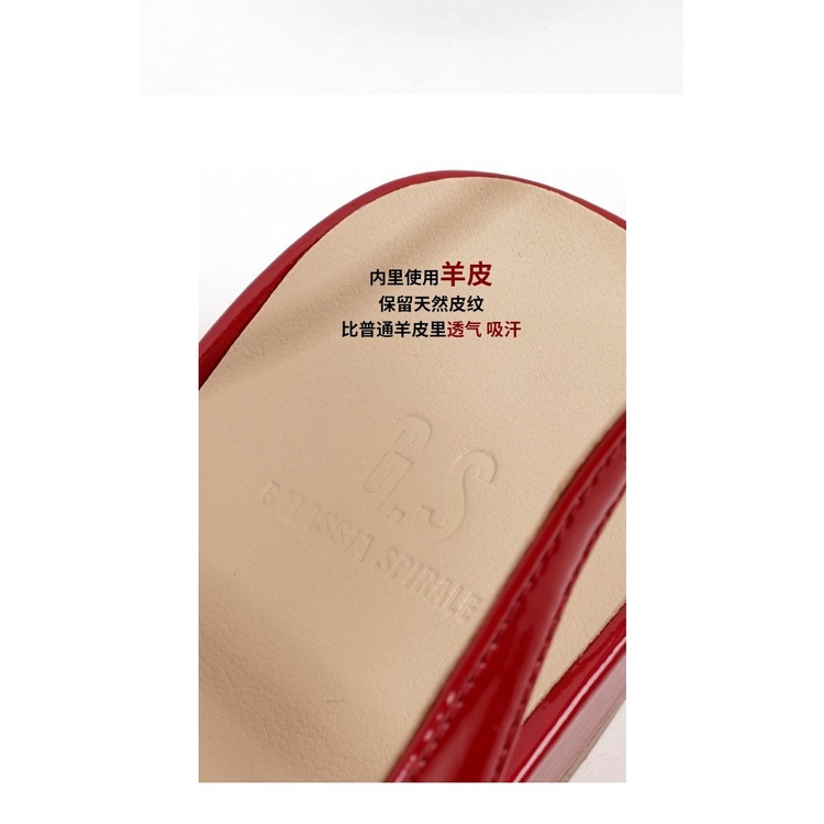 Giày Xăng Đan Gót Thấp Hở Mũi Chất Liệu Da Phong Cách Pháp Thời Trang Mùa Xuân 2023 Cho Nữ