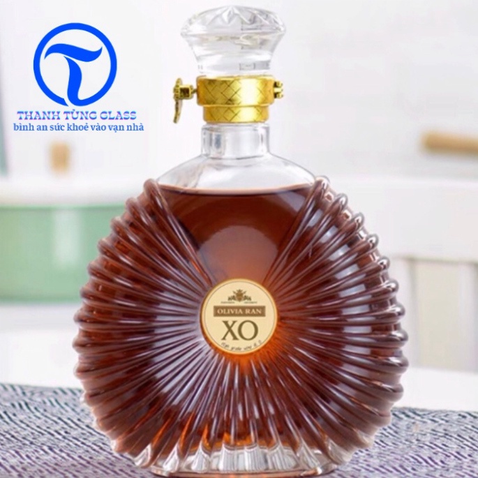 CHAI THỦY TINH ĐỰNG RƯỢU XO KHÍA CẠNH 500ML ( Không Tem )