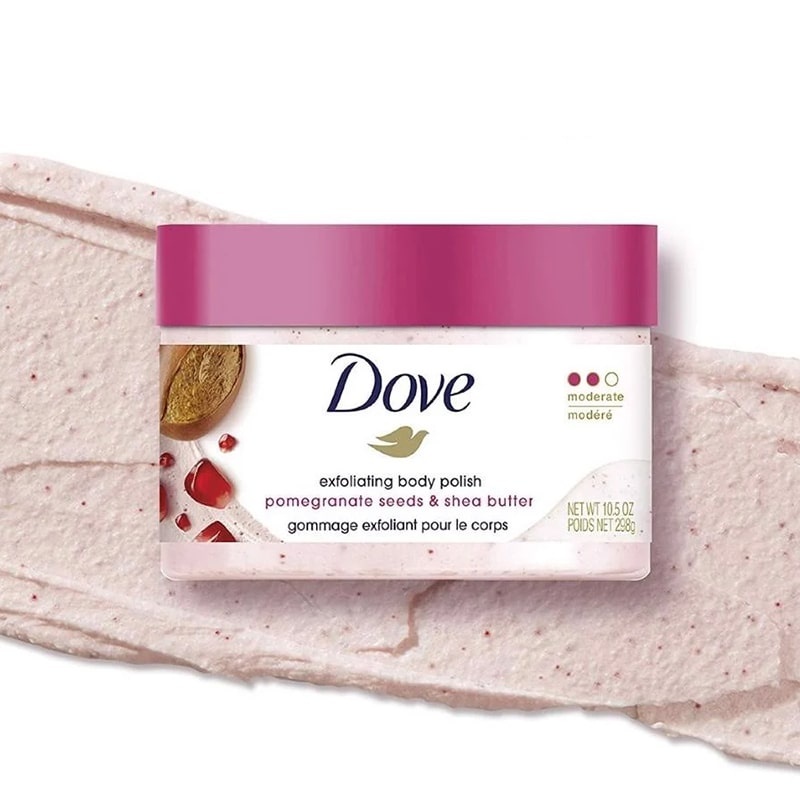 Tẩy Tế Bào Chết Dove Exfoliating Body Polish Scrub tẩy da chết, dưỡng ẩm toàn thân 298g - ROSE COSMETICS