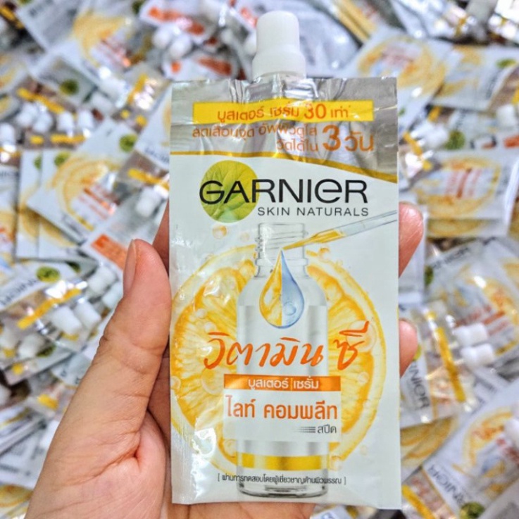 Tinh chất Garnier Bright Complete 30x Vitamin C Booster Serum sáng da mờ thâm 7,5ml