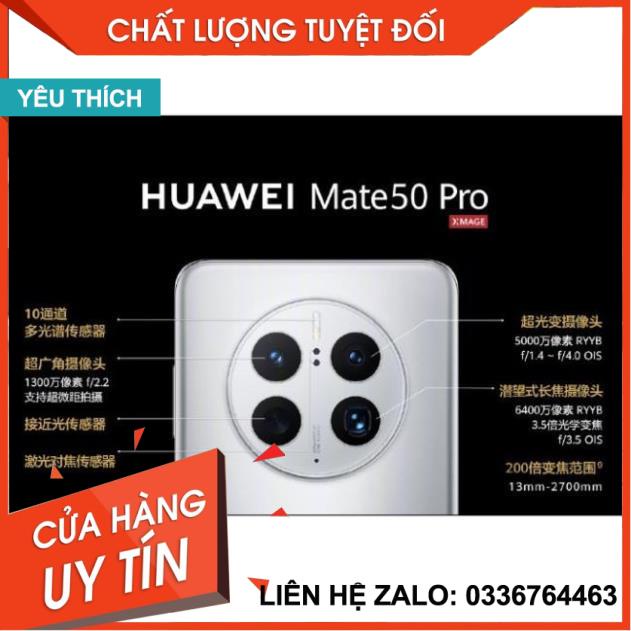 Điện thoại Huawei Mate 50 Pro Pin 4700mAh hàng nhập khẩu fullbox nguyên seal bảo hành 12 tháng !