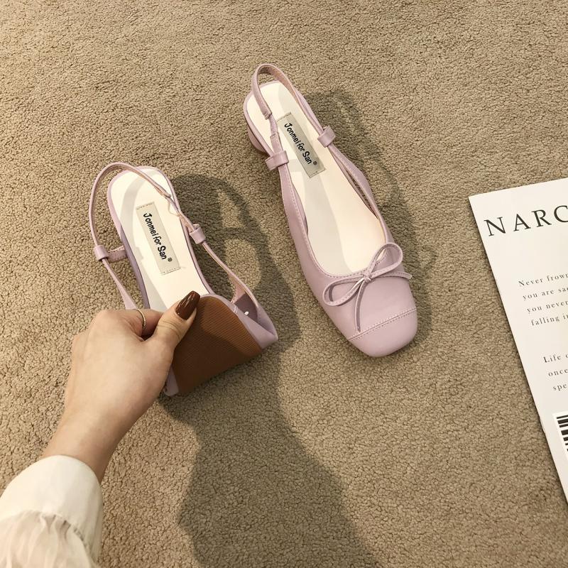 Giày Sandal Cao Gót Hở Ngón Màu Tím Thời Trang Xuân Hè Cho Nữ