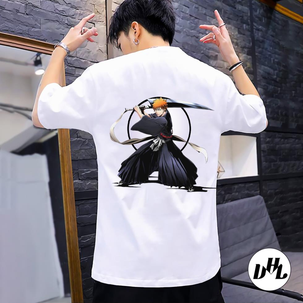 Áo thun nam nữ bleach áo đen, Áo thun Anime Manga truyện tranh naruto Unisex Nam Nữ