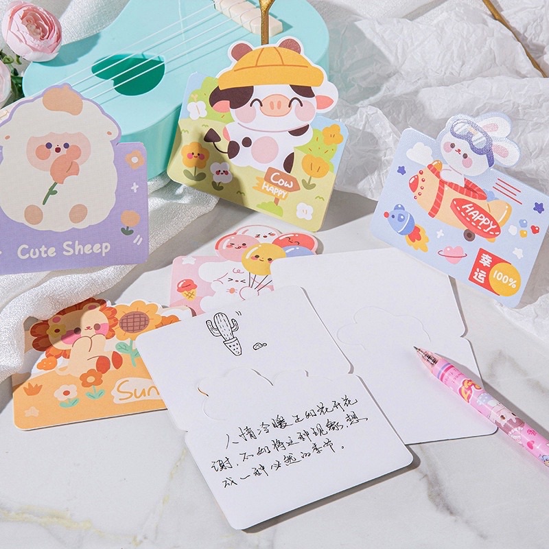 🎀 Thiệp mini 🎀 Thiệp gấp mini hình động vật đáng yêu _ 10+ mẫu thiệp sinh nhật, chúc mừng nhiều mẫu cute