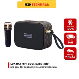 Loa bluetooth m2101 kèm micro, bass mạnh, âm thanh rõ, full box, loa hát kèm mic bluetooth 5.0- hightech