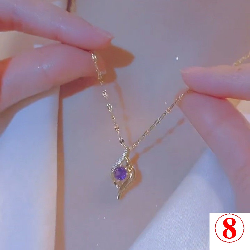 Dây Chuyền Thép Titan Đính Kim Cương Kim Cương Hình Chữ have you Phong Cách Mới 2022 Cho Nữ Dễ Phối Đồ