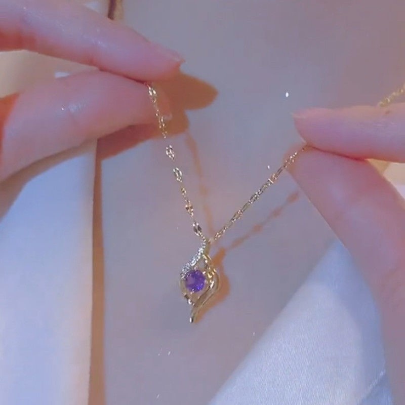 Dây Chuyền Thép Titan Đính Kim Cương Kim Cương Hình Chữ have you Phong Cách Mới 2022 Cho Nữ Dễ Phối Đồ