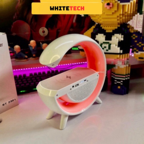 Loa bluetooth chữ G tích hợp đèn led RGB và sạc không dây TECHHIGH