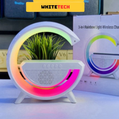 Loa bluetooth chữ G tích hợp đèn led RGB và sạc không dây TECHHIGH