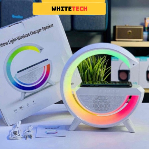 Loa bluetooth chữ G tích hợp đèn led RGB và sạc không dây TECHHIGH