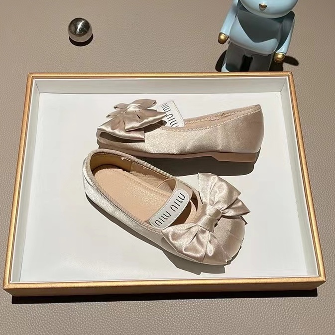 Giày Búp Bê Da Đế Mềm Chống Trượt Thời Trang Xuân Thu 2023 Cho Bé Gái