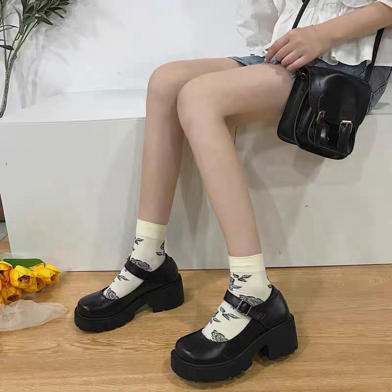 XẢ KHO SIÊU RẺ Giày Nữ Lolita Dây Cài 5cm Phong Cách Hàn Quốc