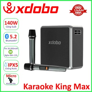Loa bluetooth 5.2 karaoke xdobo king max 140w loa trợ giảng siêu trầm hát siêu hay - dsp - tws - chống nước ipx5