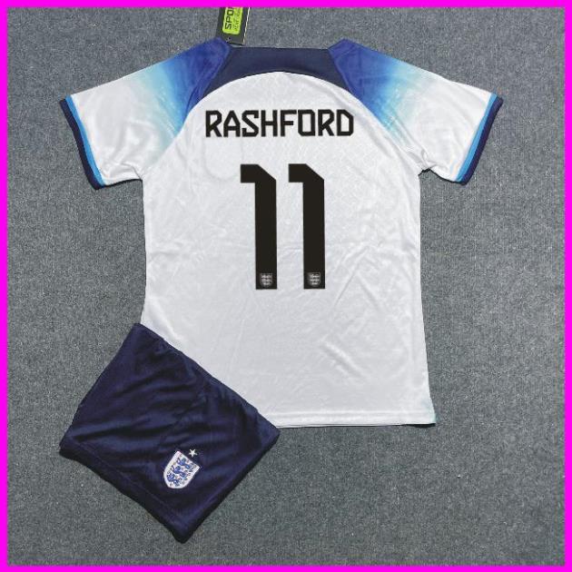 Bộ Quần Áo Bóng Đá ĐT ANH 22/23 - Hàng Thun Thái in Sẵn Số và Tên Cầu Thủ - Logo Thêu