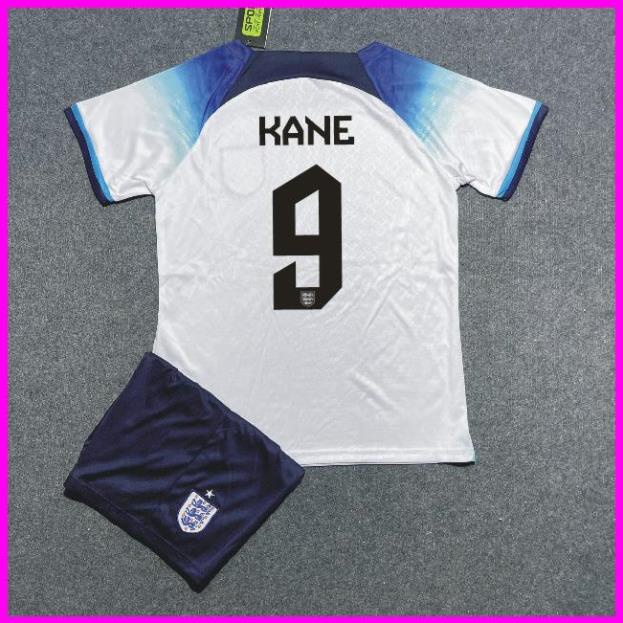 Bộ Quần Áo Bóng Đá ĐT ANH 22/23 - Hàng Thun Thái in Sẵn Số và Tên Cầu Thủ - Logo Thêu