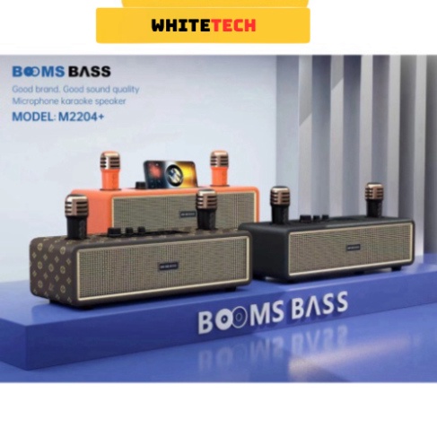 Loa Bluetooth Karaoke M2204 Kèm 2 Micro Không Dây Âm Thanh HD Bass Căng Bảo Hành Chính Hãng 12 Tháng- HIGHTECH