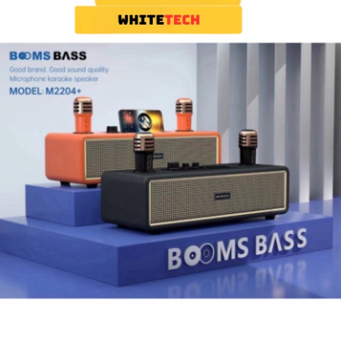Loa Bluetooth Karaoke M2204 Kèm 2 Micro Không Dây Âm Thanh HD Bass Căng Bảo Hành Chính Hãng 12 Tháng- HIGHTECH