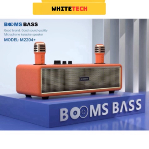 Loa Bluetooth Karaoke M2204 Kèm 2 Micro Không Dây Âm Thanh HD Bass Căng Bảo Hành Chính Hãng 12 Tháng- HIGHTECH