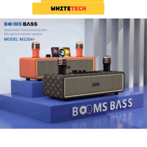 Loa Bluetooth Karaoke M2204 Kèm 2 Micro Không Dây Âm Thanh HD Bass Căng Bảo Hành Chính Hãng 12 Tháng- HIGHTECH