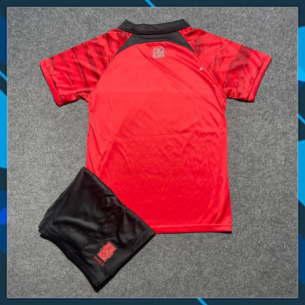 Bộ Quần Áo Bóng Đá ĐT HÀN QUỐC 22/23 - Hàng Thun Thái in Sẵn Số và Tên Cầu Thủ - Logo Thêu