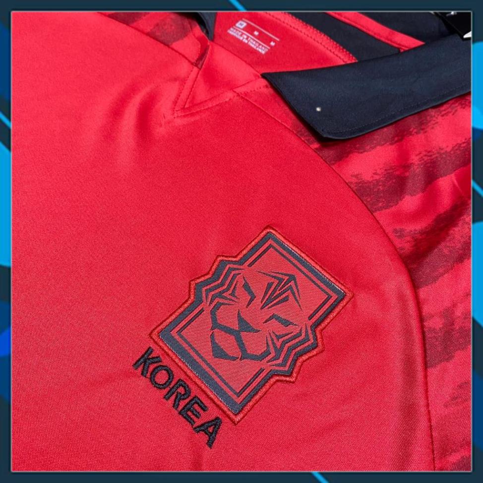 Bộ Quần Áo Bóng Đá ĐT HÀN QUỐC 22/23 - Hàng Thun Thái in Sẵn Số và Tên Cầu Thủ - Logo Thêu