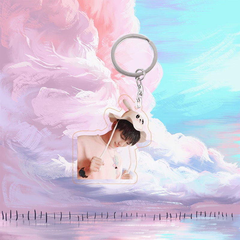 Móc Treo TFBOYS 2 Mặt - Móc Chìa Khóa Hình TFBOYS Bằng Mica Acrylic