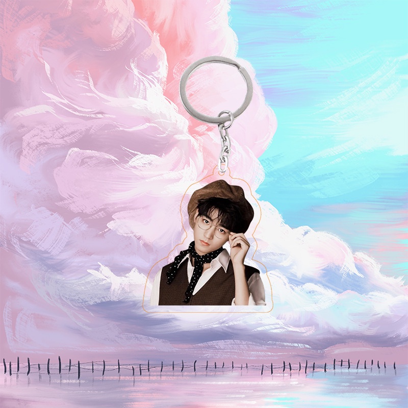 Móc Treo TFBOYS 2 Mặt - Móc Chìa Khóa Hình TFBOYS Bằng Mica Acrylic