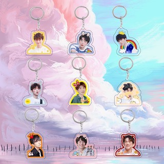Móc treo tfboys 2 mặt - móc chìa khóa hình tfboys bằng mica acrylic