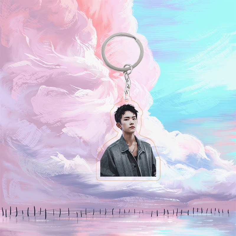 Móc Treo TFBOYS 2 Mặt - Móc Chìa Khóa Hình TFBOYS Bằng Mica Acrylic