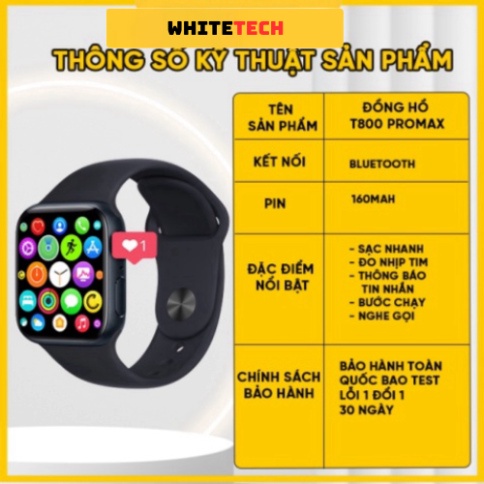 Đồng Hồ Thông Minh Thế Hệ Mới 2023 ,Kết Nối Bluetooth 5.0, Full Chức Năng ,Bảo Hành Lỗi Đổi Mới TECHHIGH | BigBuy360 - bigbuy360.vn