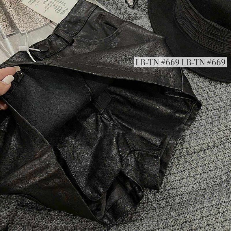 Quần váy da ngắn hàng QC