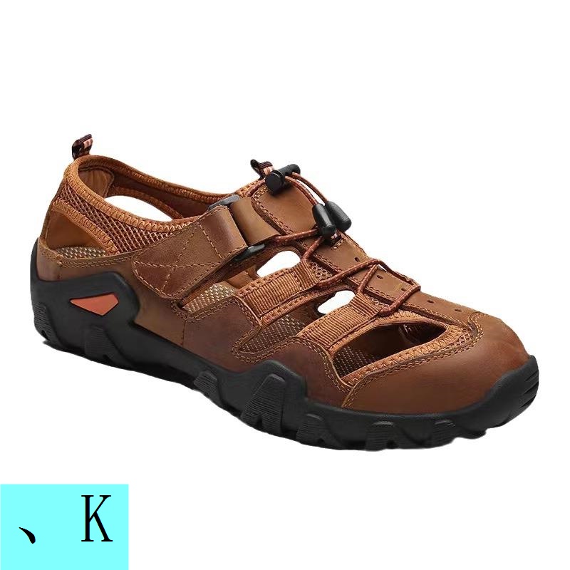 Giày Sandal Bít Mũi Đục Lỗ Thoáng Khí Đế Dày Chống Trượt Phong Cách Mới Mùa Hè Cho Nam