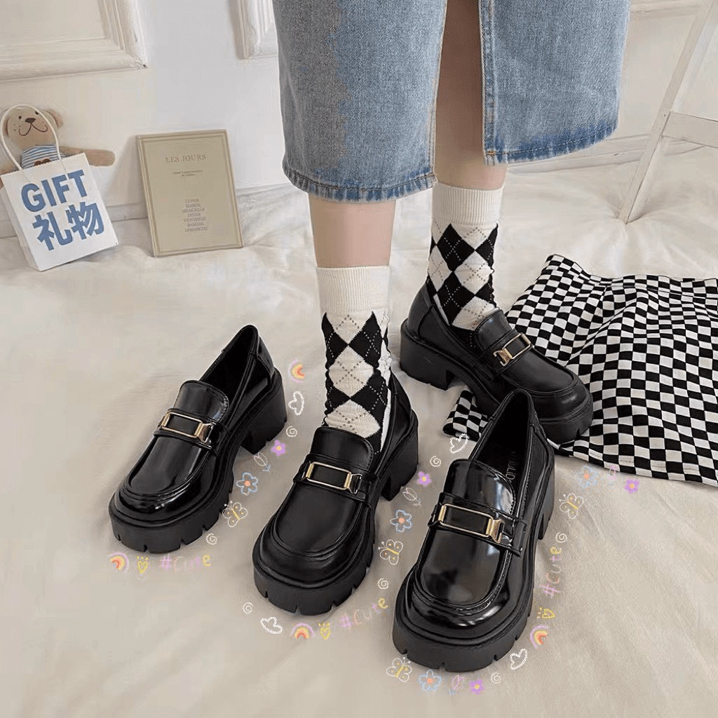 XẢ KHO SIÊU RẺ Giày nữ Oxford cổ thấp đế nâu 2 màu siêu đẹp