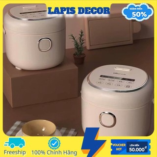 Nồi cơm điện mini thông minh đa năng BEAR DFB-P20H1 dung tích 2L núm vuông màu trắng kem - Lapis Decor