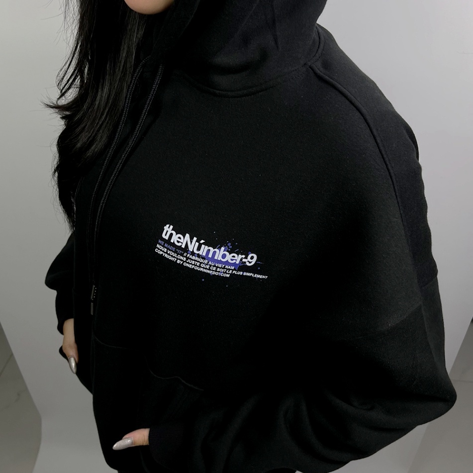Áo Hoodie The Number 9,Áo nỉ form rộng mũ 2 lớp tay phồng chất nỉ bông 100%cotton premium