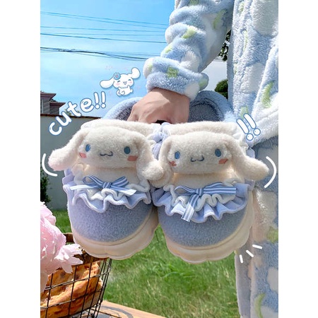 Dễ Thương Dép cotton Đế Dày Thời Trang Thu Đông 2023 Dành Cho Nữ